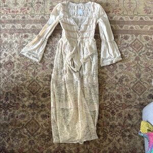 Free People Cream Maxi Dress with Elegant Flow